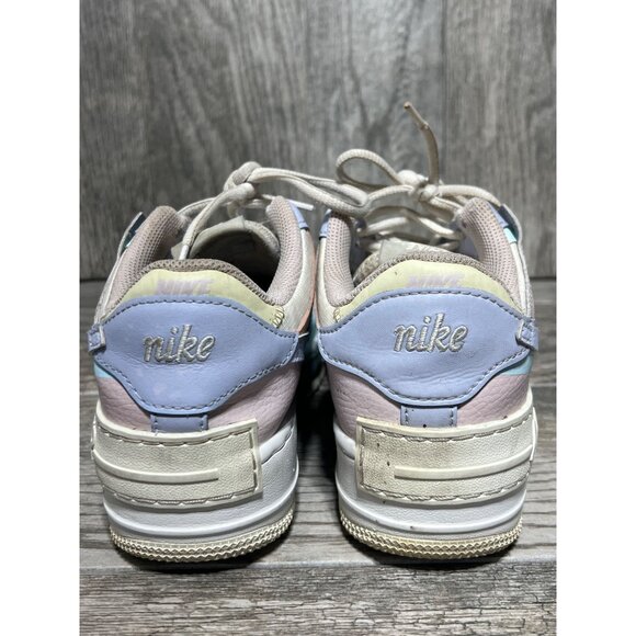 NIKE Air Force 1 AF1 Shadow 'Pastel' Lace Up Sneakers CI0919-106 Size 7 Womens - Picture 4 of 7